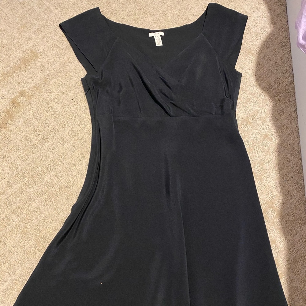 Black silk j crew dress